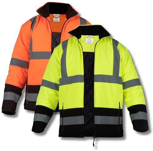RODOPI FREEZ-Reflex Winter Arbeitsjacke Herren und Damen Gr.S-XXXL Reflektierende Jacke wasserdicht EN ISO 20471:2013 & EN ISO 13688:2013 Warnschutzjacke (as3, alpha, xx_l, regular, regular, Orange)