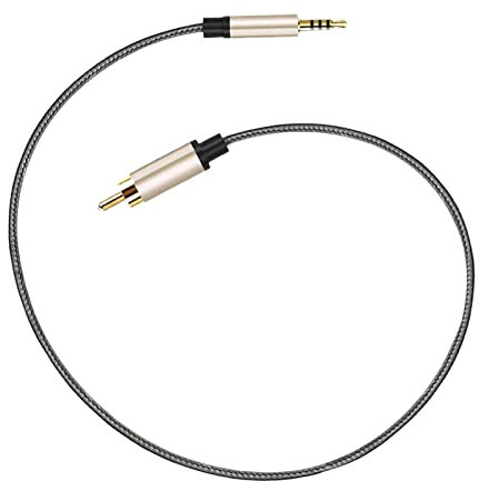 Ronyme Cable de Audio Jack de 3,5 Macho Cable Auxiliar coaxial de Sonido de para Dispositivos en casa, 2M