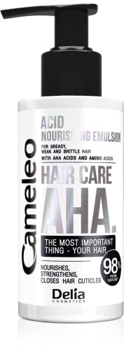 Cameleo - AHA Hair Care - Acid Nourishing Emulsion - Fettiges, schwaches, brüchiges Haar - Pflegt, stärkt, schließt die Haarhaut - Aminosäuren - 150ml
