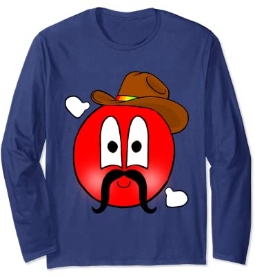 Colour Happy Red Face Hands Cowboy Day Boy Kids Adults 2023 Long Sleeve T-Shirt