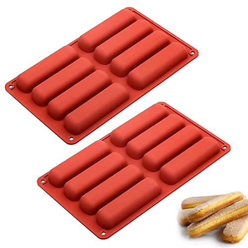YXHZVON Stampi Rettangolari Silicone, 2 Pezzi Stampi in Silicone per Dolci 8 cavità, Stampi per Barrette Cereali per Cubetti di Ghiaccio, Biscotti, Tortini, Cioccolato