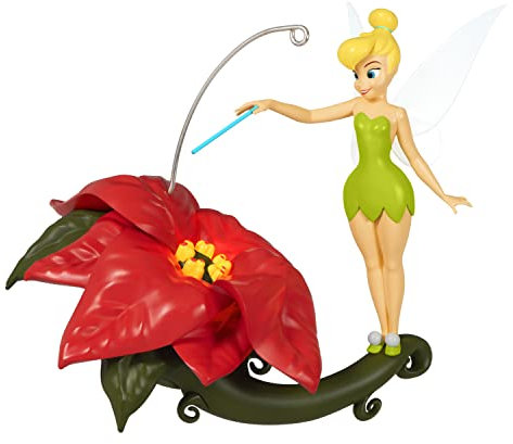 Hallmark Keepsake Disney Weihnachtsornament 2023, Tinker Bell Pixie-Dusted Poinsettia