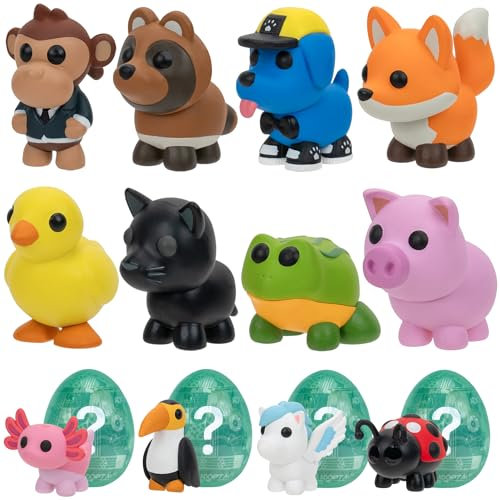 Adopt Me! Mystery Pets – Serie 2–10 – Top-Online-Spiel – exklusiver virtueller Artikelcode enthalten – lustiges Sammlerstück für Kinder mit Lieblingstieren, ab 6 Jahren, 10 Stück