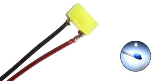 50202 LED SMD 0402 mit Kupferlackdraht Draht Kabel kaltweiß weiß