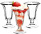 binsakao Milchshake-Gläser, Tassen, Soda-Brunnen, Milchshake, Eiscreme, Soda-Glas, 3er-Set (210 ml, transparent)