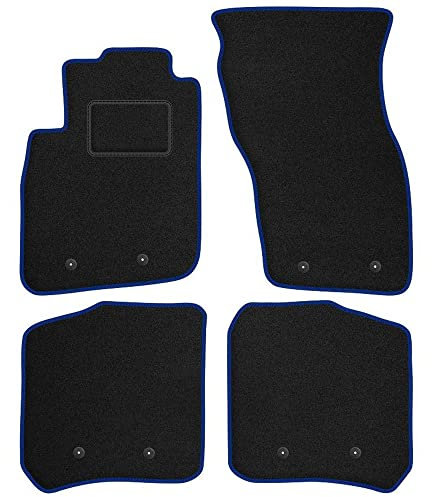 MOTOS Velours Standard Velours-Fußmatten passend für Volvo V40 I 1995-2004 - Standard, Gewebt, Blau fußmatten Auto - Erleben Sie neuen Fahrkomfort mit einem Velours- Auto fußmatten Satz für Ihr Auto