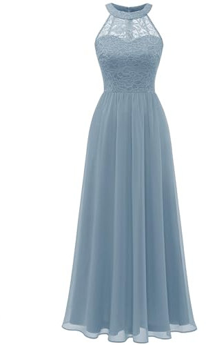 Wedtrend Brautjungfernkleider Damen Elegant Kleider Damen Sommer Lang Ballkleid Hazeblau WT0201 Hazeblue 3XL