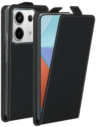 ACCEZZ Flipcase Hülle kompatibel mit Xiaomi Poco X6, Xiaomi Redmi Note 13 Pro (5G)– Flip Case Tasche – Handytasche zum Aufklappen in Schwarz [1 Kartenfach, Magnetverschluss, Premium Kunstleder]
