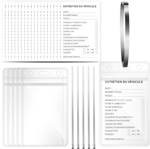 jiawaggag Étiquette vidange Voiture Porte Etiquette de vidange Huile Étiquettes Auto Étiquette vidange Voiture Entretien Voiture Moteur Motor Camion Pratique garages 85 x 54mm (25)