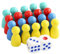 Luwecf Brettspielfiguren, mehrfarbige Spielfiguren, Spielfiguren, Holzfiguren für Brettspiele
