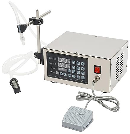 Imbuto di riempimento, imbuto di riempimento, automatico elettrico, controllo digitale, capacità 3500 ml, in acciaio inox, per acqua, bevande, vino, olio, succo di frutta, con 2 anni di garanzia
