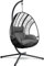 Swoods XXL Hängesessel mit Gestell - Hängesessel Für Indoor und Outdoor - Inkl. Kissen und Schutzhülle- Egg Chair - bis 150kg (Dunkelgrau)
