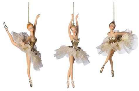 Goodwill Weihnachtshänger Ballerina Weiß-Gold H 19 cm Bitte BEACHTEN SIE den Preis pro Stück
