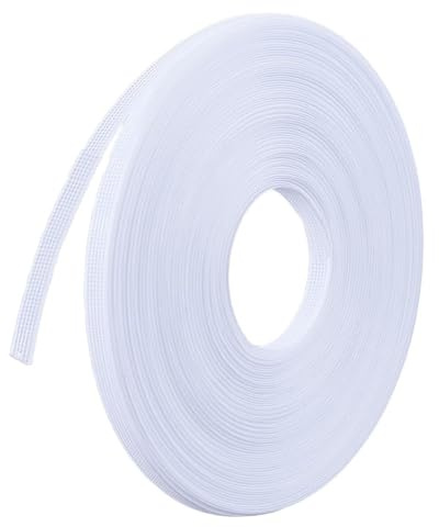 Polyester-Stäbchen zum Nähen für Korsetts, 8 mm breites Polyester-Stäbchen zum Nähen von Bekleidungszubehör, BH-Stäbchen-Werkzeug für Korsetts, Brautkleider, Abendkleider, Dessous, Hüte (5 Meter, Weiß