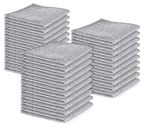 30pcs Set Non-Scratch Steel Wool Dishcloth - Multi-Use Kitchen Scrubbers, Durable Cleaning Pads for Wet & Dry Use White