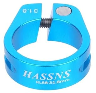 Cycling Seat Clamps Bicycle Seatpost Clamp Saddle Blocking Bike Seat Clip 31.8/34.9MM Post Collar Closure for Dropper 27.2/28.6/31.6MM MTB Seat Post Clamp(Blue 31.8MM)