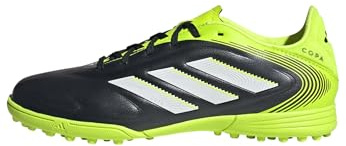 adidas Unisex Kids COPA Pure III League Turf Football Boots Kids, Core Black/Cloud White/Lucid Lemon, 12.5 UK Child