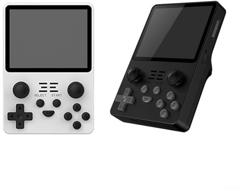 FUANA Powkiddy RGB20S - Consola de mano retro con 15.000 juegos integrados, pantalla IPS (16 GB + 64 GB, morado)