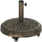 Outsunny Base para Sombrilla Redonda Soporte para Parasol con Ruedas Pie para Sombrilla Relleno de Cemento Peso 21 kg para Jardín Terraza Bronce