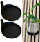 js3dmanufaktur 2 Stück Pflanzentablett Pflanzenhalter Pflanzenring Blumentopf Pflanze für Wand Akustikpaneele Akustikpanel
