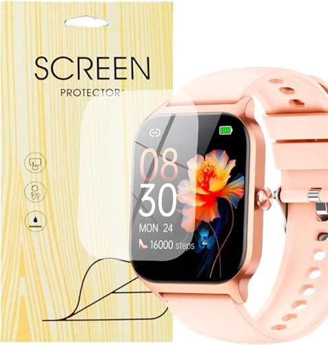 JKXLSLAX [6 Pièce Films Protecteurs] Doux Protection Films de protection d'écran Compatible pour Smartwatch CASCHO Montre Connectée Homme Femme 1,85 P125