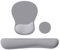 WINTOJO Handgelenkauflage für Mauspad, Tastatur-Set, Kreis-Untersetzer, Gaming-Mauspad, ergonomisches Gel-Memory-Schaum-Set für Computer, Laptop, Büro, Schmerzlinderung, bequemes Tippen, Grau KM-31