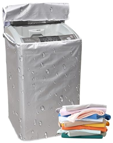 Housse de machine à laver extérieure - Housse pour machine à laver Top Load - Housse de protection pour sèche-linge - Protection solaire imperméable, anti-poussière, durable