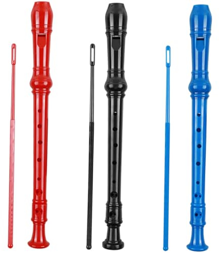 BESTonZON 3 Sätze Abs Klarinette für Rot Schwarz Blau Leichtes Profi Blasinstrument mit Sanftem Robustes Anfänger Übungsinstrument für Junge Mädchen und Schüler