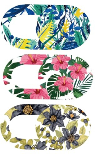 TEHAUX 3pcs Floral Pattern Laptop Tablet Phone Camera Privacy Covers Webcam Slide Protectors for Computer Pc Webcams Privacy Security Accessories