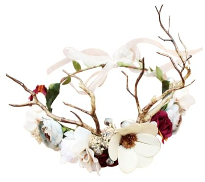 Ipetboom Leuchtender Haarreif mit Künstlichen Blumen Leicht und Schlicht aus Kunststoff für Kostümparty und Karneval Geeignet Kreatives Mädchen Tiara Kopfschmuck Accessoire