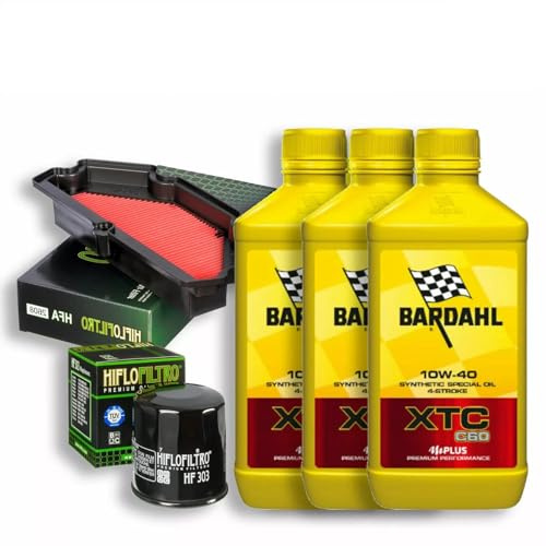Kit tagliando Olio XTC 60 10W-40, Filtri, Candele compatibile con Kawasaki Versys KLE 650 2015-2020