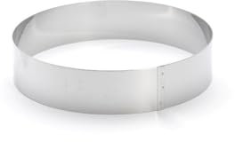 De Buyer - Cercle à entremets rond en inox - 20 x 4,5 cm - Fabriqué en France, Parfait pour Mousse, Entremets, Pâtisserie, Inox Durable qui Conserve sa Forme, Bonne Convection Thermique