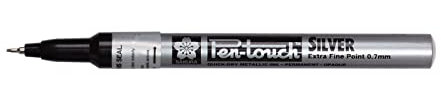 Pen-Touch Extra Fine Marker, Paint Ink, Silver, 0.023 x 4.9 x 1.9 cm