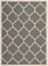 SAFAVIEH Geometrisch Teppich für Innen - & Außenbereich - Courtyard Collection, Kurzer Flor, Anthrazit und Beige, 160 X 231 cm