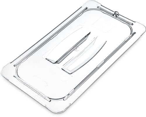 Carlisle FoodService Products 10270U07 StorPlus Third Size Polycarbonate Universal Handled Food Pan Lid, Clear