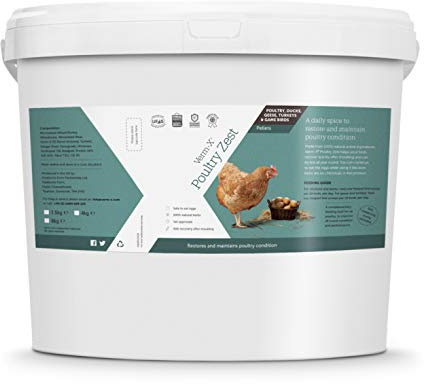 Verm-X Poultry Zest for Recovery After Moulting. Restores and Maintains Condition for Chickens, Ducks, Geese and Turkeys. Vet approved. UFAS assured. Safe to Eat Egg Whilst Feeding.,4kg