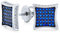Blau Weiße Kubische Zirkonia Micro Pave CZ Quadratische Ohrstecker Für Männer Simuliertes Saphir Sterlingsilber Schraubverschluss 9MM