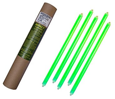 Cyalume Leuchtstäbe 20er Pack - SnapLight IMPACT (2 Ringe) in Grün - aktivierbar per Schlag -erfüllt NATO-Spezifikationen - 40cm lang - leuchtet 12 Stunden - ungiftig, nicht brennbar - hohe Sicherheit