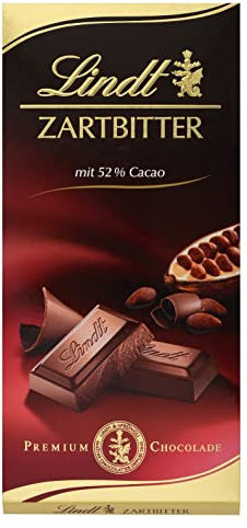Lindt Zartbitterschokolade, 52% Kakaoanteil, 100 g