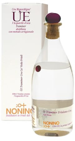 Distillerie Nonino , ÙE Cru Monovitigno Traminer 43, Delicata e aromatica con sentore di rosa, ricorda il mosto - Bottiglia in vetro da 500 ml