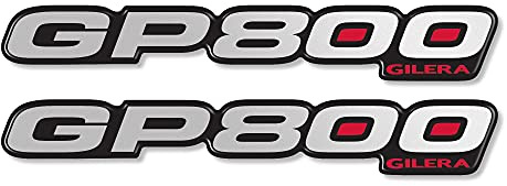 labelbike 2 Adesivi 3D Moto Scritte GP 800 Gilera Compatibile con GILERA | GP800, Protezione in Resina, Antigraffio, Decorazione
