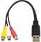 Duttek Cinch auf USB Kabel, USB A 2.0 Stecker auf 3 Cinch Buchsen, Video Audio Capture Karten Adapterkabel für PC, Mac, AV, HDD und DVR, 25 cm
