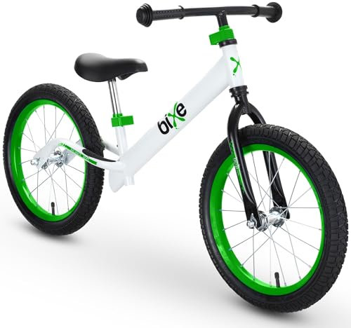 Bixe 16 Pouces Vélo de Course pour Enfants à partir de 5 Ans - Balance Bike pour Enfants de 5 à 9 Ans - Vélo d'apprentissage sans pédales avec pneus gonflables - pour garçons et Filles - Roue 16 inch