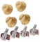 4 x A500K + B500K Audio Taper Poti Push Pull Gitarre Potentiometer mit 4Pcs Gitarre Lautstärkeregler für E-Gitarre