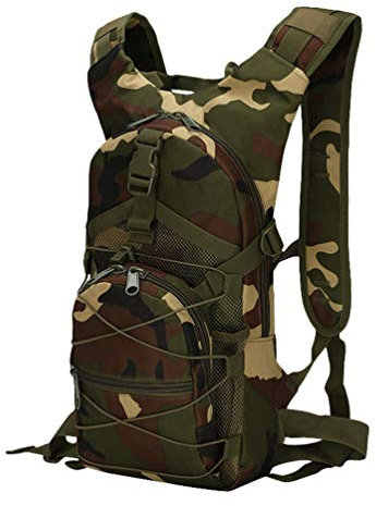 Ketamyy Zaini Militari Mimetico Bici Casual Impermeabile Multitasche Durevole Viaggio Tattica Trekking Alpinismo Sportivo Piccoli Zaino 15L Uomo Donna Borsa Militare Giungla Mimetico
