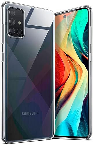 moex Aero Case für Samsung Galaxy A71 Hülle Durchsichtig, Silikon Handyhülle Transparent, Clear Case Ultra Slim, Backcover Schutzhülle Dünn, Silikonhülle Minimalistisch, Klar