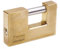 Vachette Cadenas à clé Rectangulaire Titan en Laiton 90mm 1000-90/SC Résistance élevée aux intempéries, Utilisation extérieure intérieure, Fonction clé prisonnière, Anse Acier Cémenté, 2 Clés