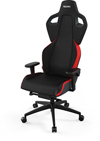 RECARO Exo High End Gaming Stuhl & Bürostuhl Ergonomisch [TÜV-Zertifiziert] | Made in Germany | Anti Submarining Hügel & Lordosenstütze | Stufenlose Einstellung über Handräder, Lava Red