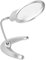 Loupe sur Pied Loupe de Lecture Pliante Réglable Loupe Grossissante Double Lentille 2 X 5X Supporte Loupe de Table Bureau avec 2 LED Lampes pour Lecture Brodent Exploration Réparation