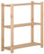 vidaXL Kiefernholz Massiv Lagerregal mit 3 Böden Standregal Haushaltsregal Küchenregal Holzregal Kellerregal Schwerlastregal Regal 80x28,5x90cm